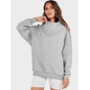 image:imageANRABESS Womens Mock Neck Sweatshirt Oversized PulloverGrey