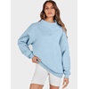 image:imageANRABESS Womens Mock Neck Sweatshirt Oversized PulloverLight Blue