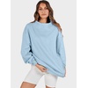 image:imageANRABESS Womens Mock Neck Sweatshirt Oversized PulloverLight Blue