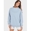 image:imageANRABESS Womens Mock Neck Sweatshirt Oversized PulloverLight Blue