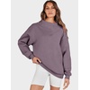 image:imageANRABESS Womens Mock Neck Sweatshirt Oversized PulloverNutmeg