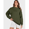 image:imageANRABESS Womens Mock Neck Sweatshirt Oversized PulloverOlive