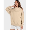 image:imageANRABESS Womens Mock Neck Sweatshirt Oversized PulloverParchment