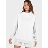 image:imageANRABESS Womens Mock Neck Sweatshirt Oversized PulloverWhite