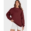 image:imageANRABESS Womens Mock Neck Sweatshirt Oversized PulloverWine Red