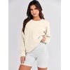 image:imageANRABESS Womens Oversized Crewneck Tunic SweatshirtApricot