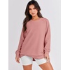 image:imageANRABESS Womens Oversized Crewneck Tunic SweatshirtDark Pink