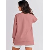 image:imageANRABESS Womens Oversized Crewneck Tunic SweatshirtDark Pink