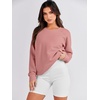 image:imageANRABESS Womens Oversized Crewneck Tunic SweatshirtDark Pink