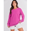 image:imageANRABESS Womens Oversized Crewneck Tunic SweatshirtHot Pink