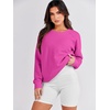 image:imageANRABESS Womens Oversized Crewneck Tunic SweatshirtHot Pink