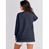 image:imageANRABESS Womens Oversized Crewneck Tunic SweatshirtNavy Blue