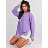 image:imageANRABESS Womens Oversized Crewneck Tunic SweatshirtPurple