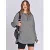 image:imageANRABESS Womens Oversized Hoodies Quarter Zip PulloverGrey