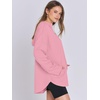 image:imageANRABESS Womens Oversized Hoodies Quarter Zip PulloverLight Pink