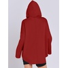 image:imageANRABESS Womens Oversized Hoodies Quarter Zip PulloverRed