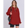 image:imageANRABESS Womens Oversized Hoodies Quarter Zip PulloverRed