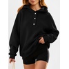 image:imageANRABESS Womens Oversized Hoodies V Neck Henley SweatshirtsBlack