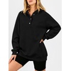image:imageANRABESS Womens Oversized Hoodies V Neck Henley SweatshirtsBlack