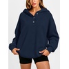 image:imageANRABESS Womens Oversized Hoodies V Neck Henley SweatshirtsNavy