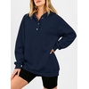 image:imageANRABESS Womens Oversized Hoodies V Neck Henley SweatshirtsNavy