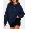 image:imageANRABESS Womens Oversized Hoodies V Neck Henley SweatshirtsNavy