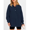 image:imageANRABESS Womens Oversized Hoodies V Neck Henley SweatshirtsNavy