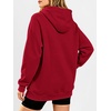 image:imageANRABESS Womens Oversized Hoodies V Neck Henley SweatshirtsRed