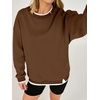 image:imageANRABESS Womens Oversized Sweatshirts Crew Neck Fall Pullover TopsCoffee