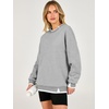 image:imageANRABESS Womens Oversized Sweatshirts Crew Neck Fall Pullover TopsGrey