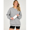image:imageANRABESS Womens Oversized Sweatshirts Crew Neck Fall Pullover TopsGrey