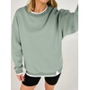 image:imageANRABESS Womens Oversized Sweatshirts Crew Neck Fall Pullover TopsGrey Green