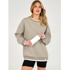 image:imageANRABESS Womens Oversized Sweatshirts Crew Neck Fall Pullover TopsLight Khaki