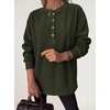 image:imageANRABESS Womens Sherpa Fuzzy Sweatshirts Oversized Henley Pullover TopOlive Green