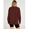 image:imageANRABESS Womens Sherpa Fuzzy Sweatshirts Oversized Henley Pullover TopWine Red