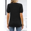 image:imageANRABESS Womens Short Sleeve Sweaters Business Casual Tunic TopsBlack