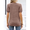 image:imageANRABESS Womens Short Sleeve Sweaters Business Casual Tunic TopsBurnt Tan