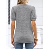 image:imageANRABESS Womens Short Sleeve Sweaters Business Casual Tunic TopsGray