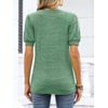 image:imageANRABESS Womens Short Sleeve Sweaters Business Casual Tunic TopsGreen