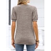 image:imageANRABESS Womens Short Sleeve Sweaters Business Casual Tunic TopsKhaki