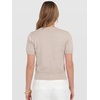 image:imageANRABESS Womens Short Sleeve Sweaters Cropped Crew NeckAlmond