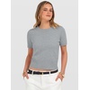 image:imageANRABESS Womens Short Sleeve Sweaters Cropped Crew NeckGrey
