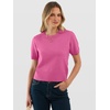 image:imageANRABESS Womens Short Sleeve Sweaters Cropped Crew NeckHot Pink