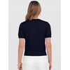 image:imageANRABESS Womens Short Sleeve Sweaters Cropped Crew NeckNavy Blue