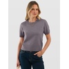 image:imageANRABESS Womens Short Sleeve Sweaters Cropped Crew NeckNutmeg