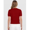 image:imageANRABESS Womens Short Sleeve Sweaters Cropped Crew NeckRed