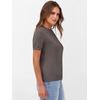 image:imageANRABESS Womens Short Sleeve Sweaters Wool BlendCoffee