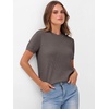 image:imageANRABESS Womens Short Sleeve Sweaters Wool BlendCoffee