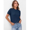 image:imageANRABESS Womens Short Sleeve Sweaters Wool BlendDeep Blue