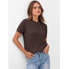 image:imageANRABESS Womens Short Sleeve Sweaters Wool BlendDeep Brown